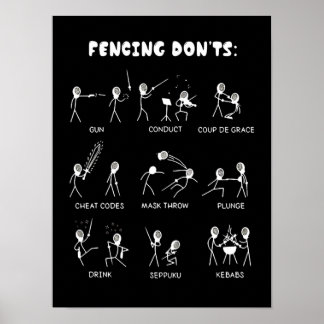 Fencing Gift | I Always Win All Match Poster