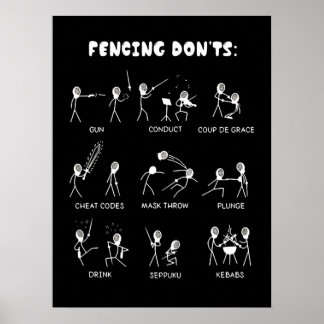 Fencing Gift | I Always Win All Match Poster