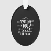 Fencing hobby gifts ornament (achterkant)