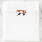 Fencing Match Ronde Sticker (Tas)
