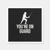 Fencing Sabre Foil Sword Fencer Servet (Voorkant)