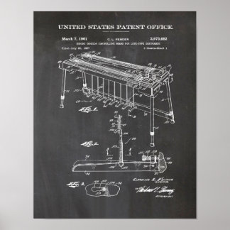 Fender Steel Guitar Patent - Cute Guitar Lover Gif Poster