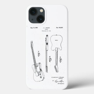 Fender telecaster gitaar patent iPhone 13 hoesje