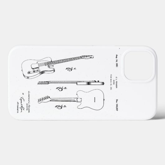 Fender telecaster gitaar patent Case-Mate iPhone case (Achterkant (horizontaal))