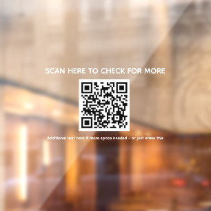 Fenêtre Autocollant de code QR pour devanture de magasin -
