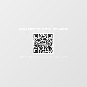 Fenêtre Autocollant de code QR pour devanture de magasin - (Feuille)