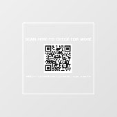 Fenêtre autocollant de code qr pour la devanture du magasi (Feuille)