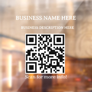 Fenêtre Autocollant opaque de code QR pour voiture et cami