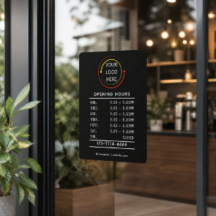 Fenêtre Autocollant personnalisé pour les heures d'ouvertu