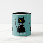 FENÊTRE BLEUE Funny Chat noir Proposition Mug à de (Centre)