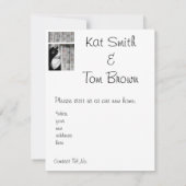 Fenêtre Cat Nouvelle carte de Faire-part (Dos)