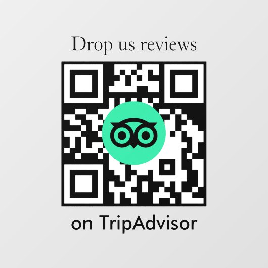 Fenêtre Code QR de critiques Tripadvisor Autocollant pour (Feuille)
