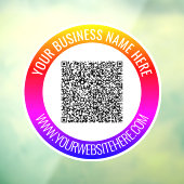 Fenêtre Code QR personnalisé et texte Autocollant pour vit (Feuille 3)