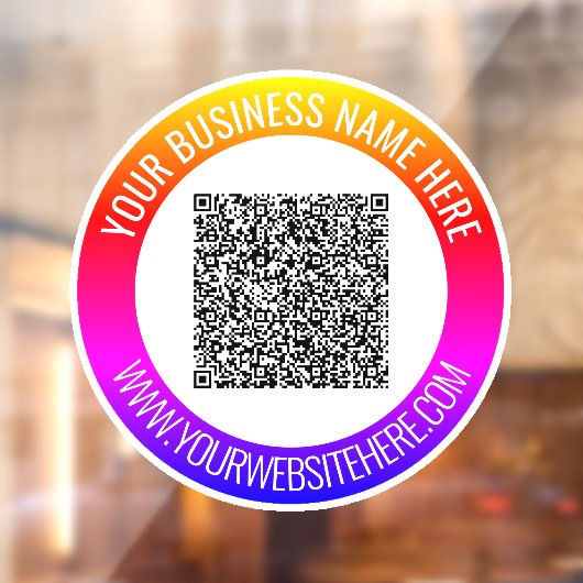 Fenêtre Code QR personnalisé et texte Autocollant pour vit (Feuille 2)