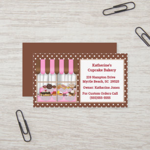 Fenêtre de boulangerie avec Desserts Cartes de vis