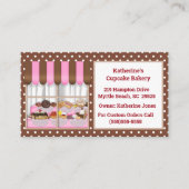 Fenêtre de boulangerie avec Desserts Cartes de vis (Devant)