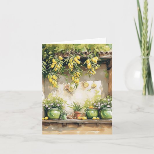 Fenêtre de citron jaune rustique florale vierge (Devant)