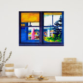 Fenêtre de cuisine - Poster (Cuisine)