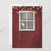 Fenêtre de grange rouge & lumières Invitations rus (Dos)