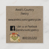 Fenêtre de pays principal sur Kraft Carte de visit (Dos)