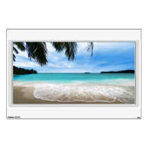 Fenêtre d'image 3D avec vue sur la mer de plage pa