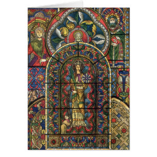 Fenêtre en verre de l'église, architecture Vintage