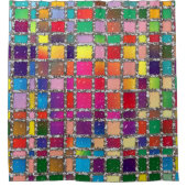 Fenêtre en verre tendu Rideau de douche multicolor (Devant)