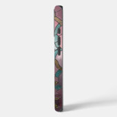 Fenêtre en verre tendu Rose iPhone 16 Coque (Verso / Gauche)