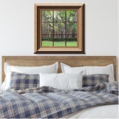 Fenêtre encadrée en bois Faux Vue sur Arbres Toile (Insitu(Chambre))
