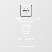 Fenêtre Heures d'ouverture Logo Autocollant pour vitrine d (Feuille)
