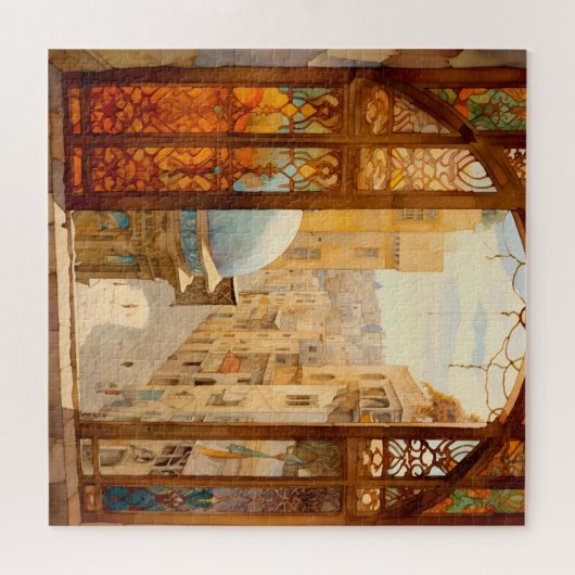 Fenêtre Jérusalem Vue Jigsaw Puzzle (Horizontal)