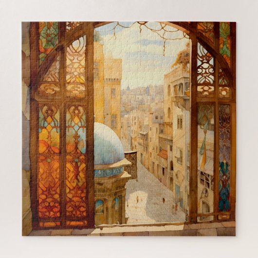 Fenêtre Jérusalem Vue Jigsaw Puzzle (Vertical)