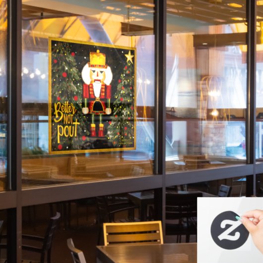 Fenêtre Mieux vaut ne pas bouder ! Autocollant pour fenêtr (Fenêtre du restaurant)