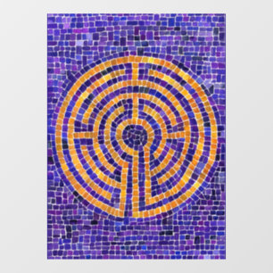 Fenêtre MOSAÏQUE LABYRINTHE Autocollant pour vitre 8x11