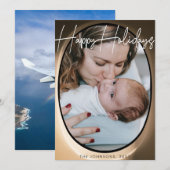 Fenêtre Plan Afficher Joyeux Carte photo de vacanc (Devant / Derrière)