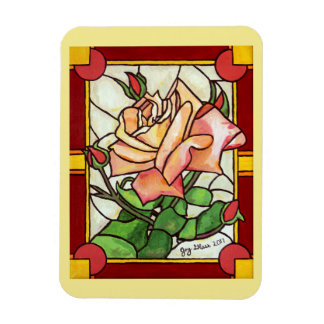 Fenêtre Rose de pêche - Magnet