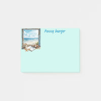 Fenêtre sur la plage note post-it personnaliser lu
