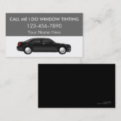 Fenêtre teintant des cartes de visite (Devant / Derrière)