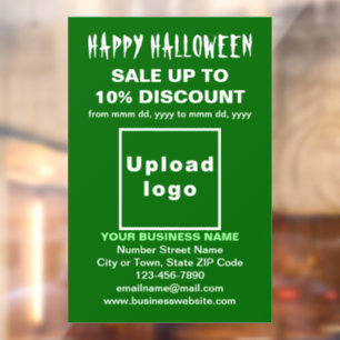 Fenêtre Vente commerciale d'Halloween sur autocollant pour