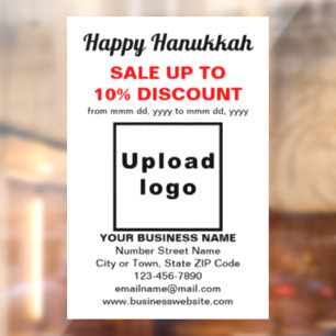 Fenêtre Vente de Hanukkah Entreprise sur Autocollant pour
