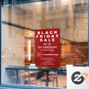 Fenêtre Vente du Vendredi Noir Entreprise Autocollant pour