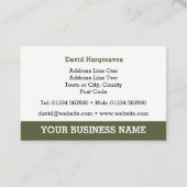 Fenêtres et Carte de visite vitrant. (Dos)