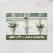 Fenêtres et Carte de visite vitrant. (Devant)