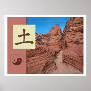 Feng Shui: Bagua-Afbeeldingen: Landschap Aarde Poster