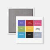 Feng Shui Bagua Magnet Magneet (Voorkant / Achterkant)