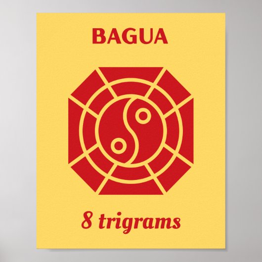 Feng Shui - Bagua Red Poster (Voorkant)