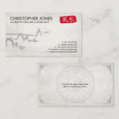 Feng Shui Calligraphy Symbol and Lucky Bamboo Visitekaartje (Voorkant / Achterkant)