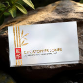 Feng Shui Calligraphy Symbol Lucky Bamboo Visitekaartje