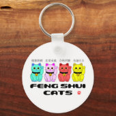 Feng shui cats-Beckoning cats Sleutelhanger (Voorkant)