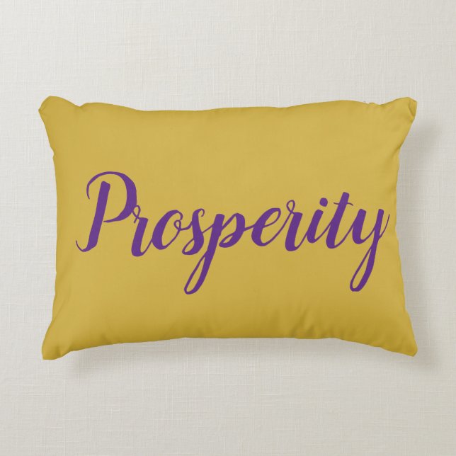 Feng Shui Gold & Purple "Prospérité" Coussin d'acc (Devant)
